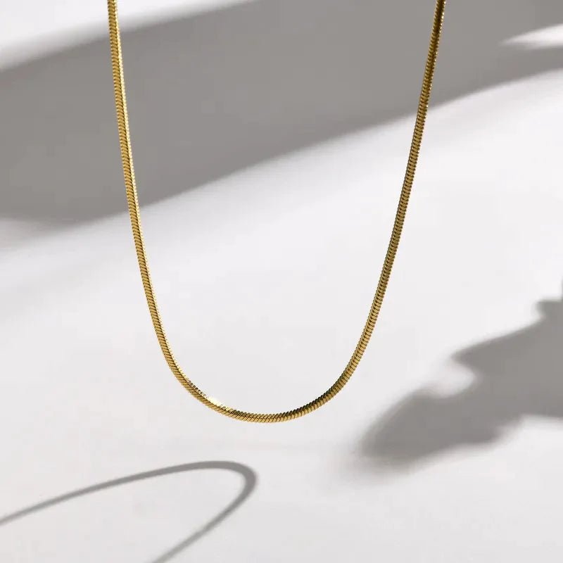 Ατσάλινη αλυσίδα λαιμού μήκος 55 εκατοστά επιχρυσωμένη 18k (N1425) - charmy.gr