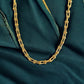 Ατσάλινη αλυσίδα λαιμού χοντρή μήκος 34+5 επιχρυσωμένη 18k (N1447) - charmy.gr
