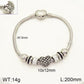 Ατσάλινη αλυσίδα χεριού ασημί με charms καρδιά (B3006) - charmy.gr