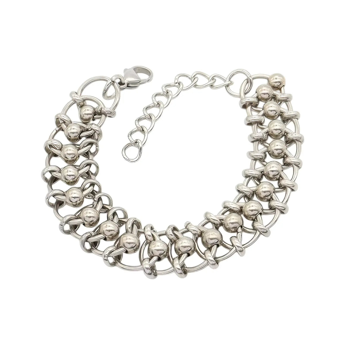 Ατσάλινη Αλυσίδα Χεριού Πλεκτή (Β3353) - charmy.gr