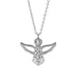 Ατσάλινο αγγελάκι με κρύσταλλα Swarovski (J1034) - charmy.gr