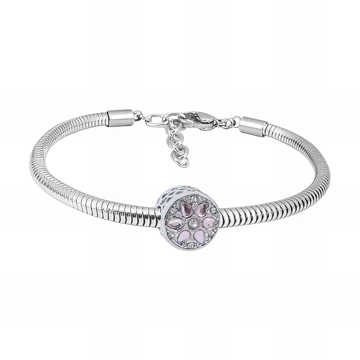 Ατσάλινο βραχιόλι με charm (B3251) - charmy.gr