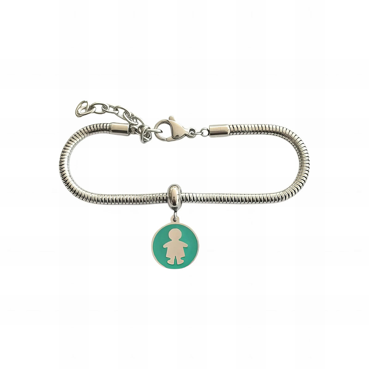 Ατσάλινο βραχιόλι με charm (B3253) - charmy.gr