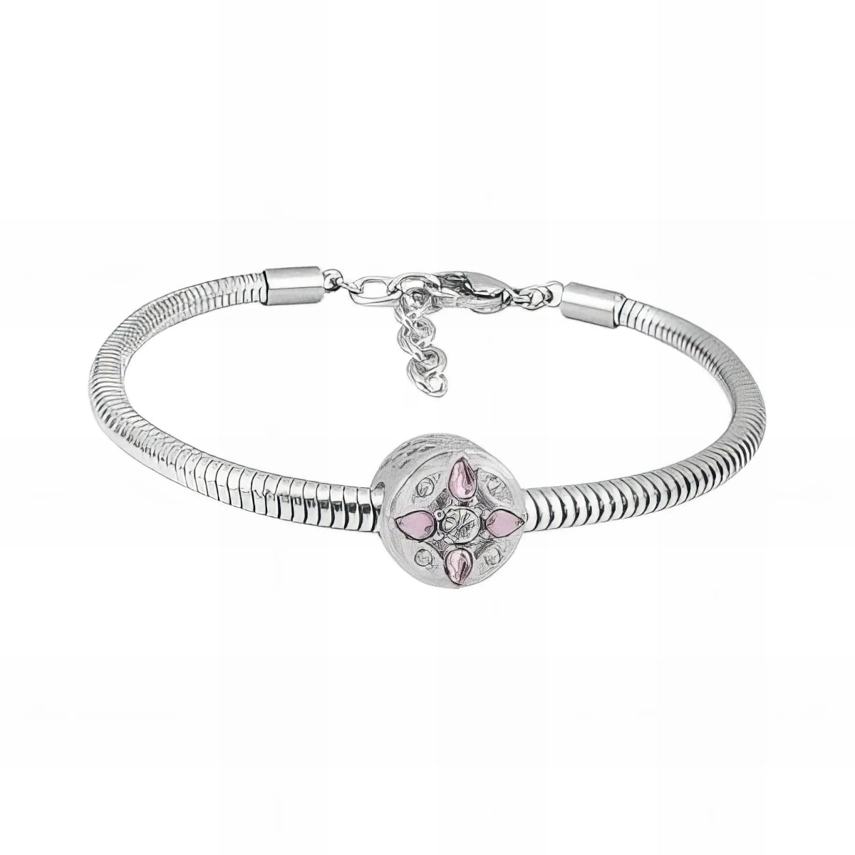 Ατσάλινο βραχιόλι με charm (B3256) - charmy.gr