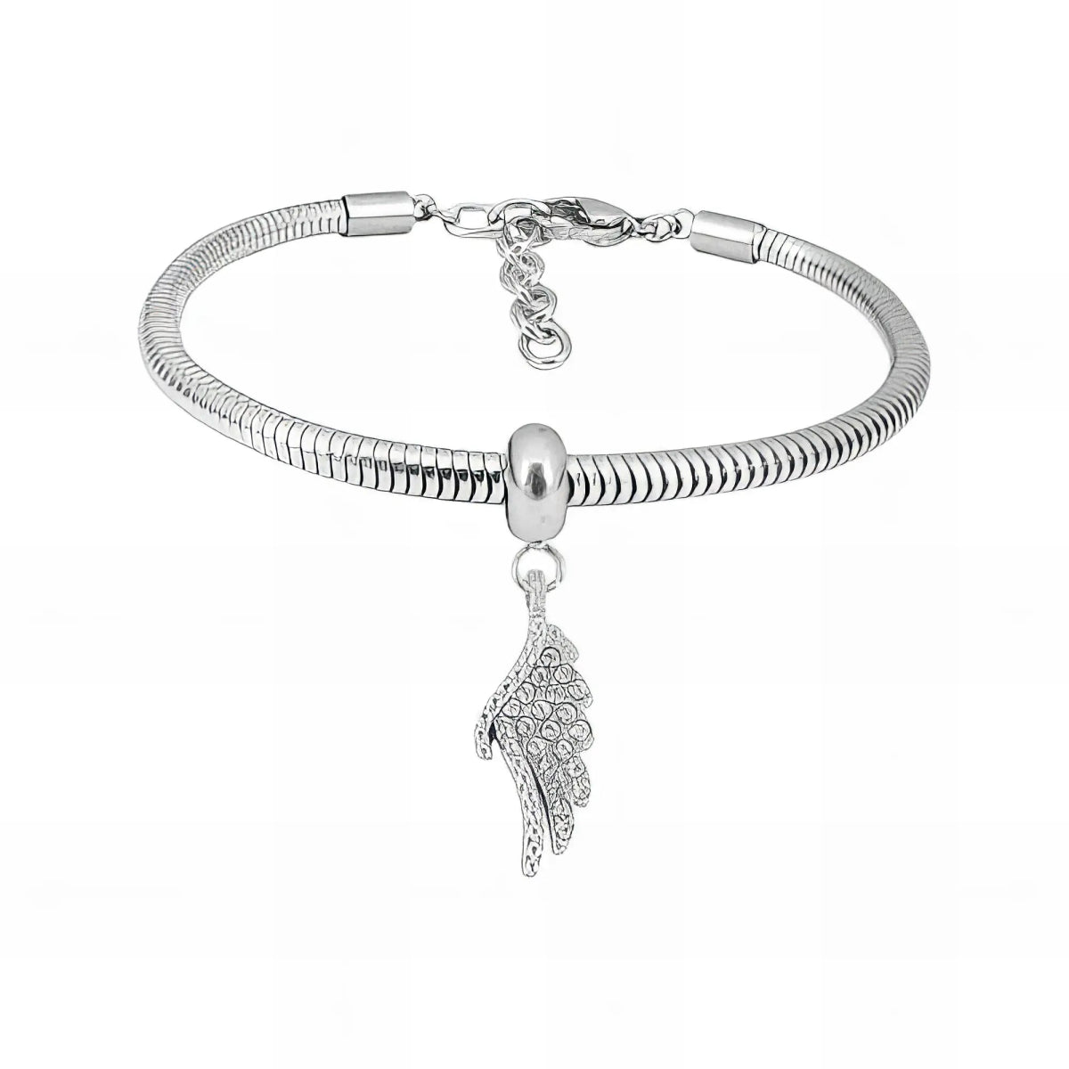 Ατσάλινο βραχιόλι με charm (B3259) - charmy.gr