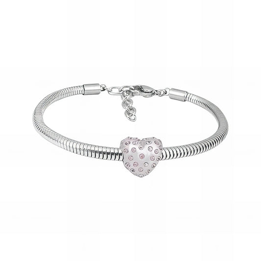 Ατσάλινο βραχιόλι με charm (B3260) - charmy.gr