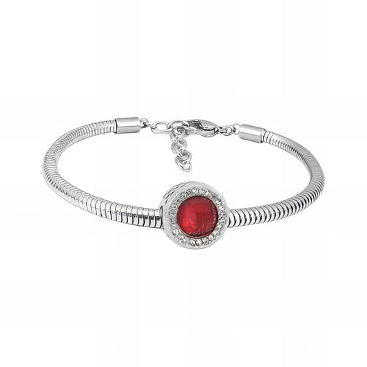 Ατσάλινο βραχιόλι με charm (B3262) - charmy.gr