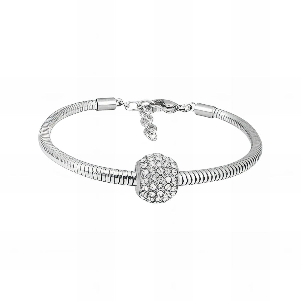 Ατσάλινο βραχιόλι με charm (B3267) - charmy.gr