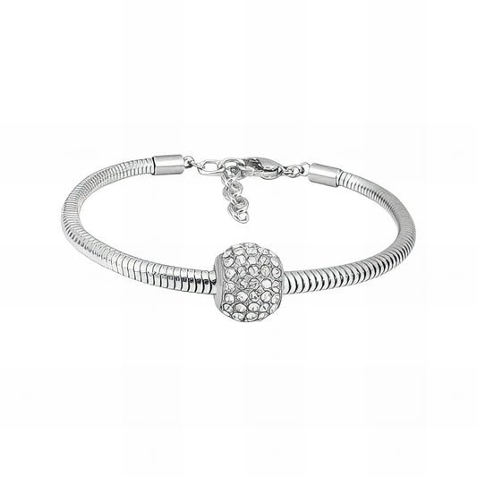 Ατσάλινο βραχιόλι με charm (B3267) - charmy.gr