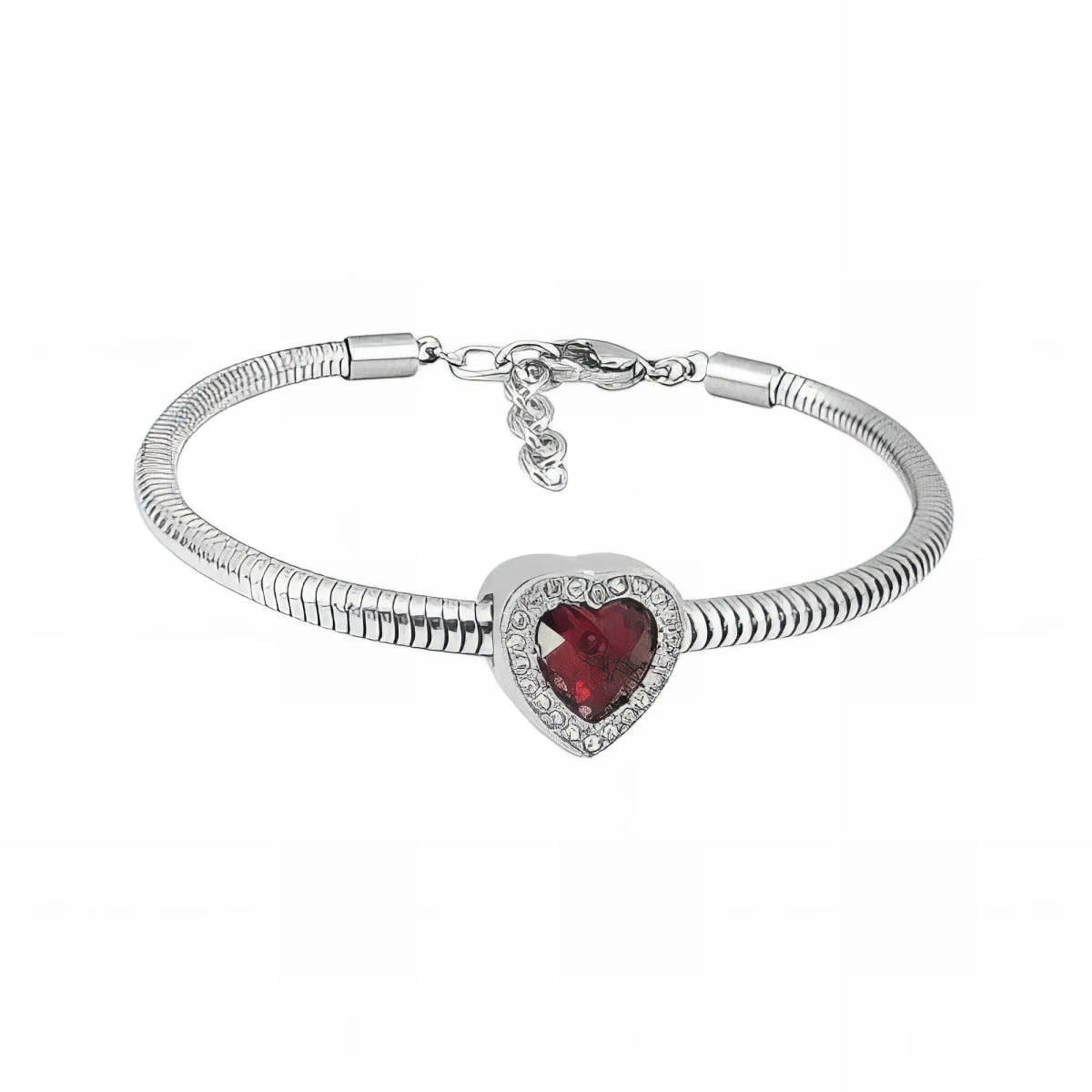 Ατσάλινο βραχιόλι με charm (B3268) - charmy.gr