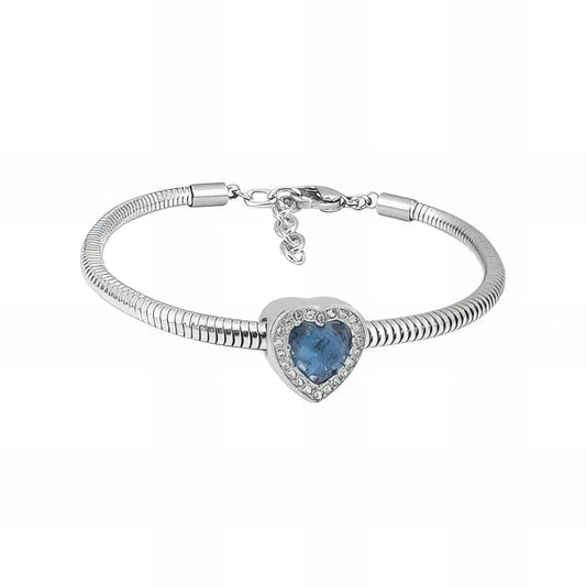 Ατσάλινο βραχιόλι με charm (B3270) - charmy.gr