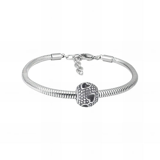 Ατσάλινο βραχιόλι με charm (B3271) - charmy.gr