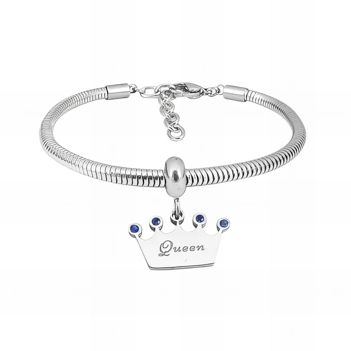 Ατσάλινο βραχιόλι με charm (B3273) - charmy.gr