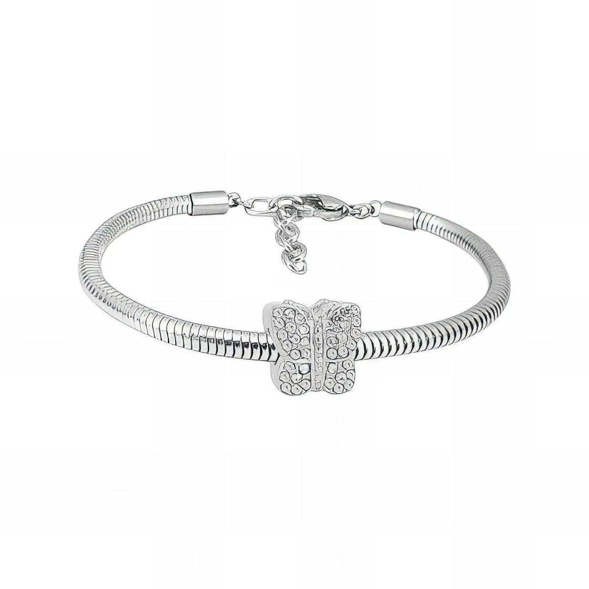 Ατσάλινο βραχιόλι με charm (B3275) - charmy.gr