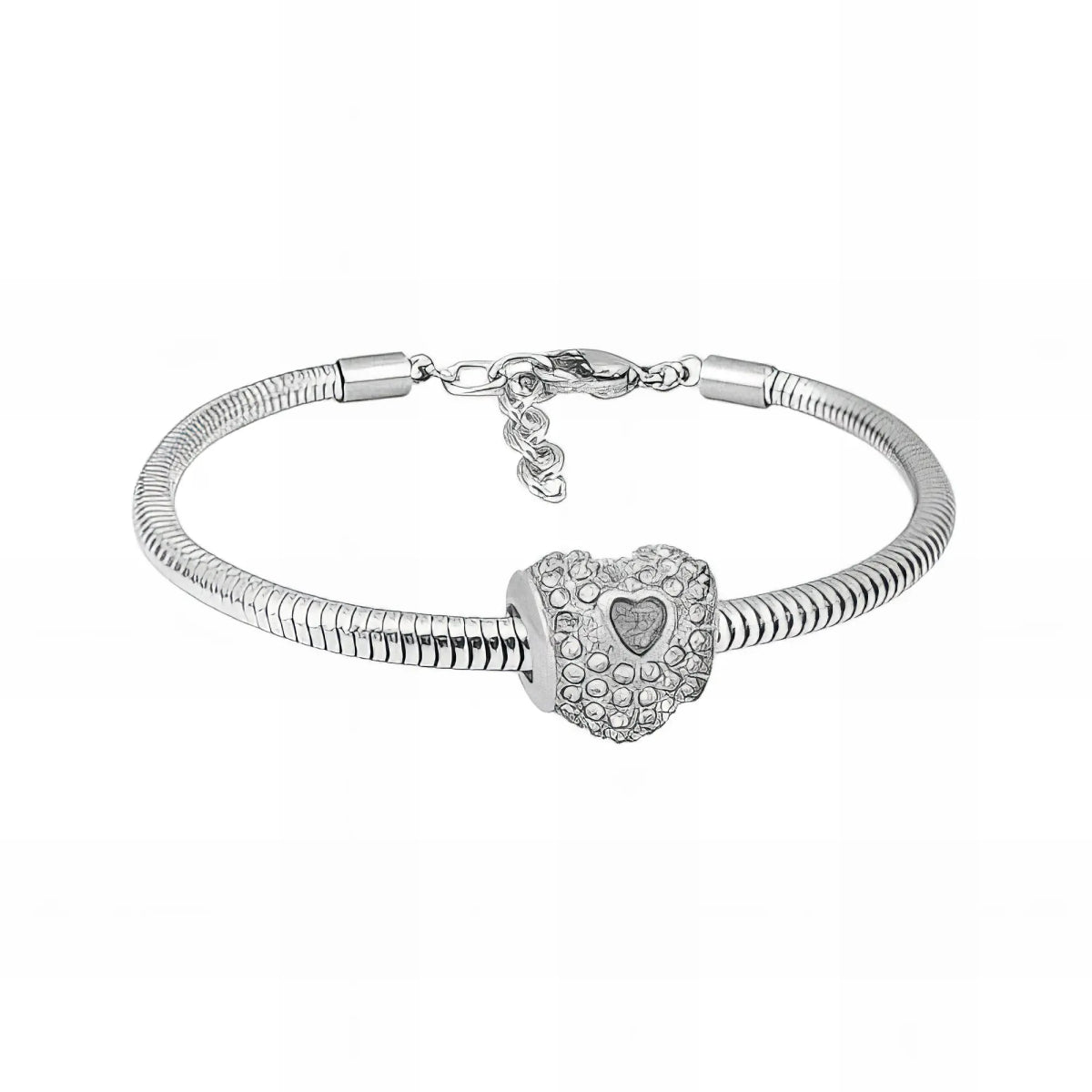 Ατσάλινο βραχιόλι με charm (B3277) - charmy.gr