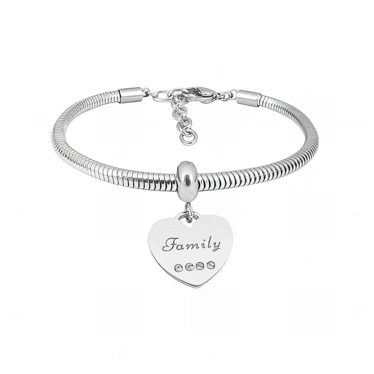 Ατσάλινο βραχιόλι με charm (B3279) - charmy.gr