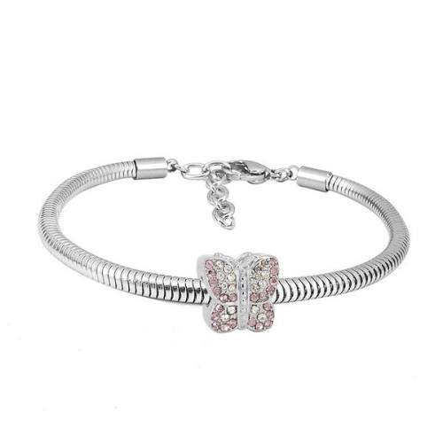 Ατσάλινο βραχιόλι με charm (B3282) - charmy.gr