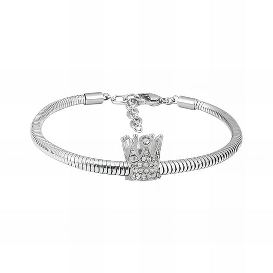 Ατσάλινο βραχιόλι με charm (B3283) - charmy.gr