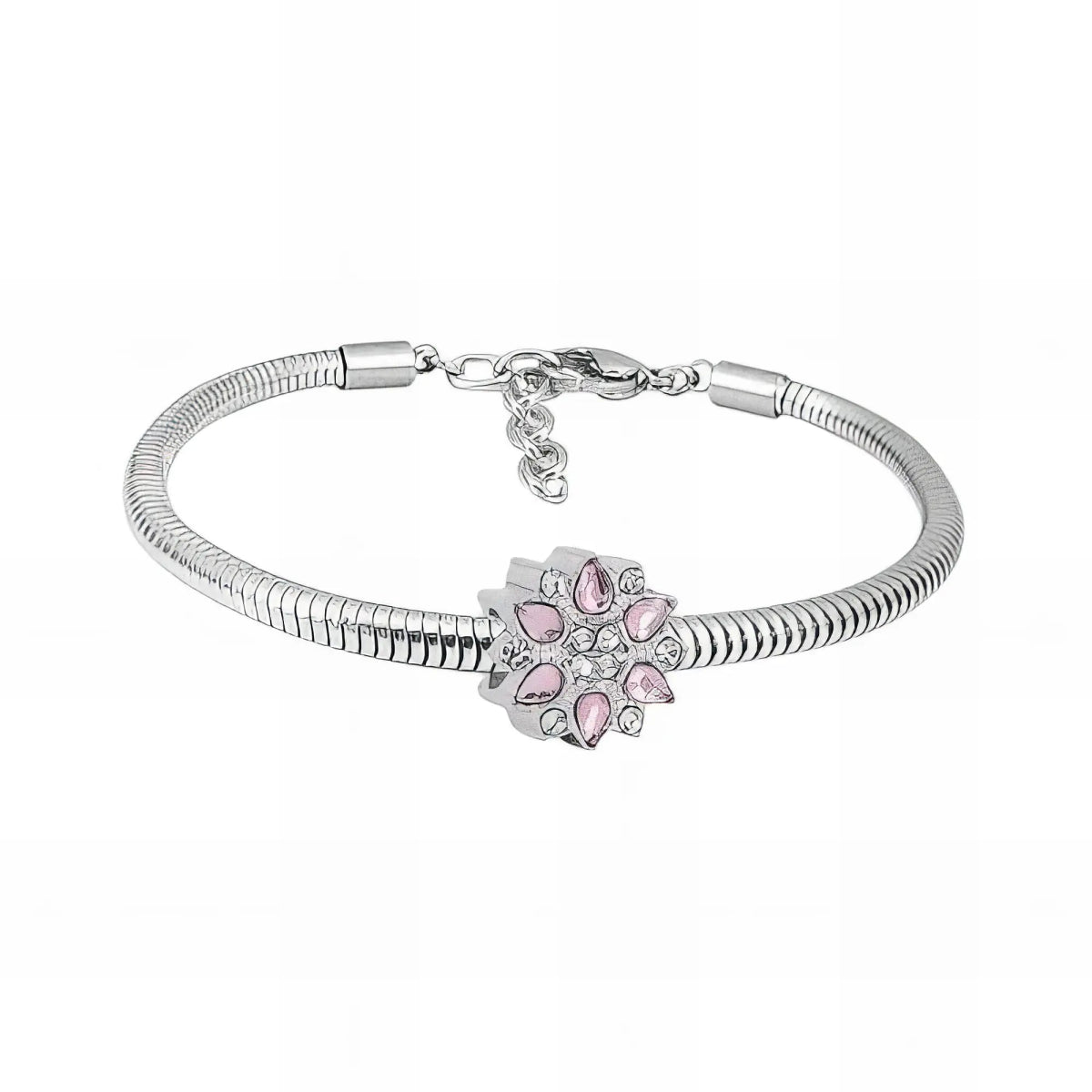 Ατσάλινο βραχιόλι με charm (B3284) - charmy.gr