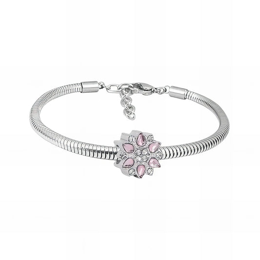 Ατσάλινο βραχιόλι με charm (B3284) - charmy.gr