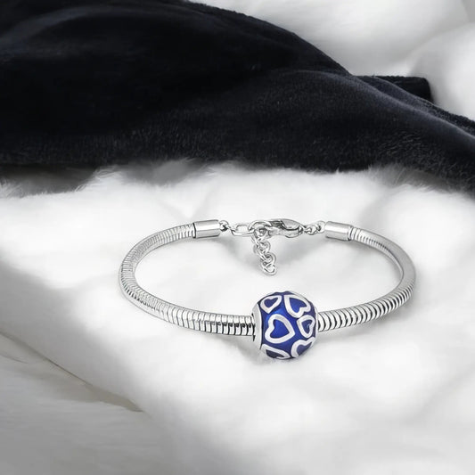 Ατσάλινο βραχιόλι με charm (B3285) - charmy.gr