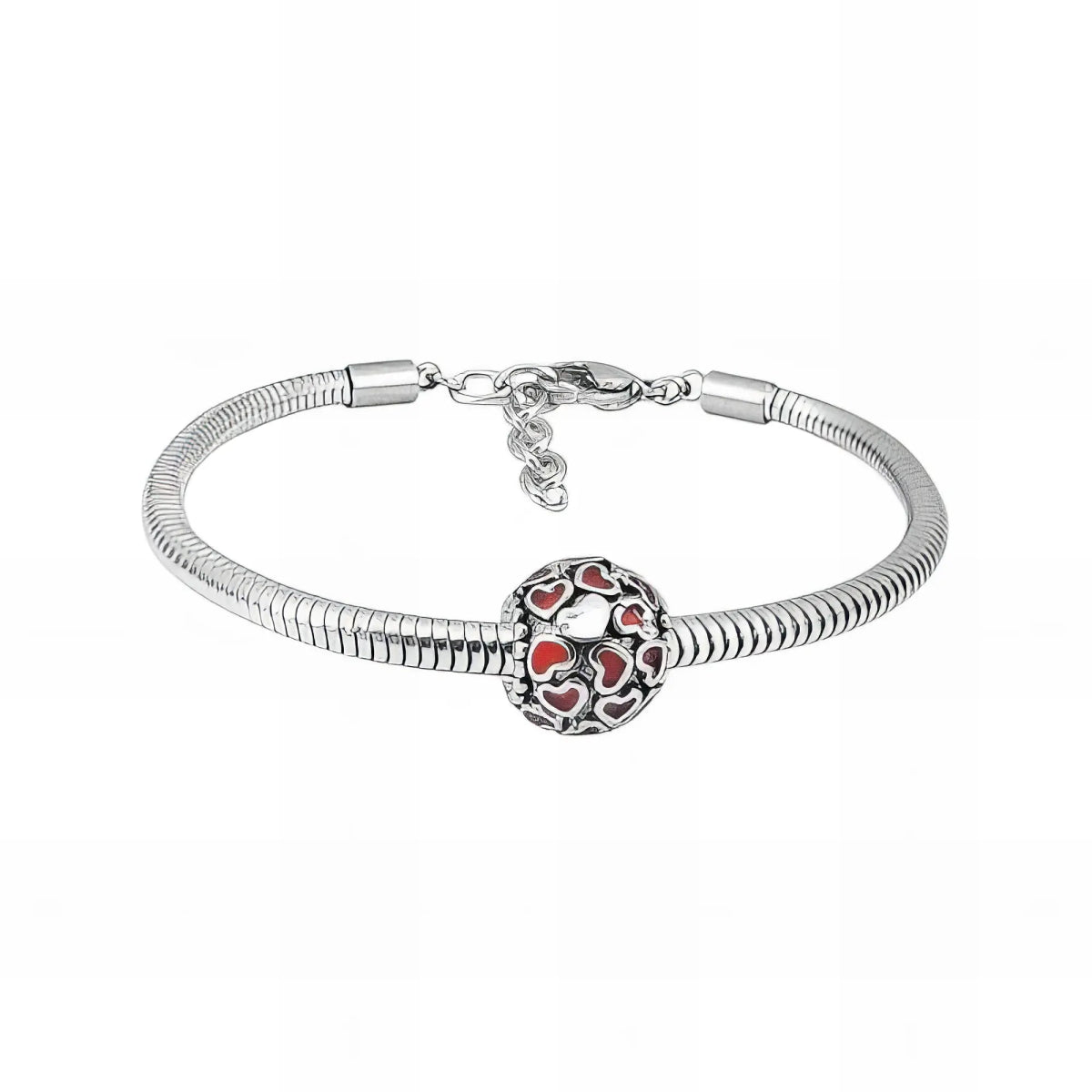 Ατσάλινο βραχιόλι με charm (B3287) - charmy.gr