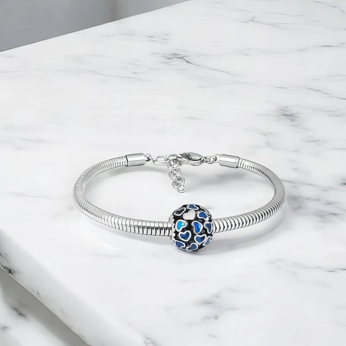 Ατσάλινο βραχιόλι με charm (B3288) - charmy.gr