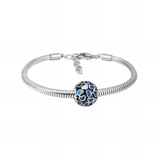 Ατσάλινο βραχιόλι με charm (B3288) - charmy.gr