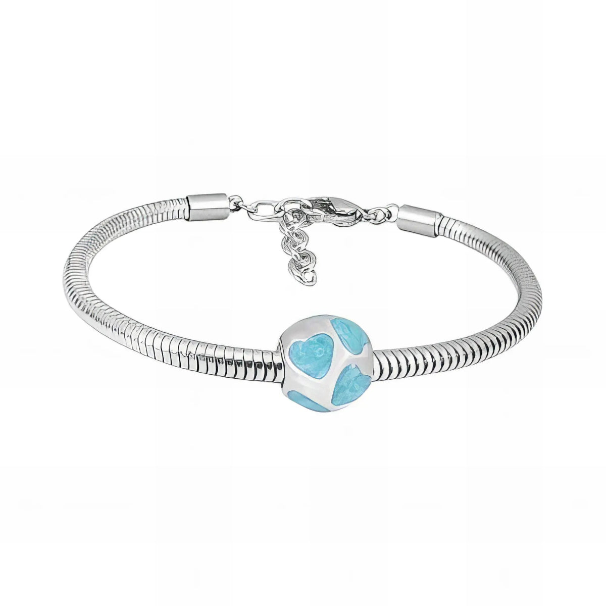 Ατσάλινο βραχιόλι με charm (B3289) - charmy.gr