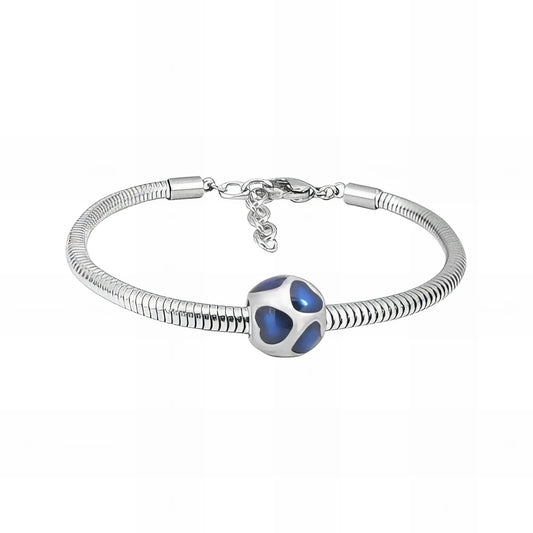 Ατσάλινο βραχιόλι με charm (B3290) - charmy.gr