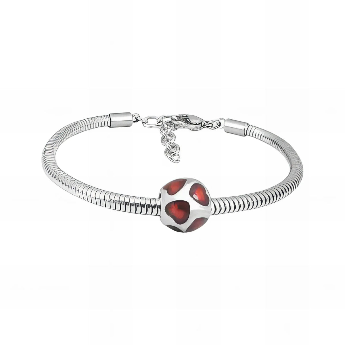 Ατσάλινο βραχιόλι με charm (B3291) - charmy.gr