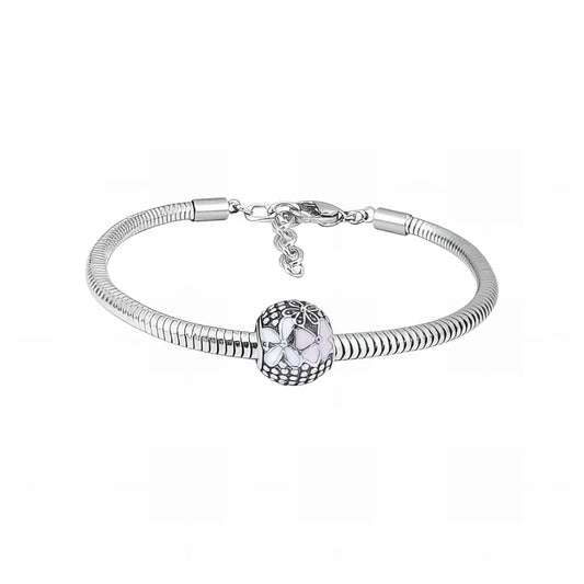Ατσάλινο βραχιόλι με charm (B3292) - charmy.gr