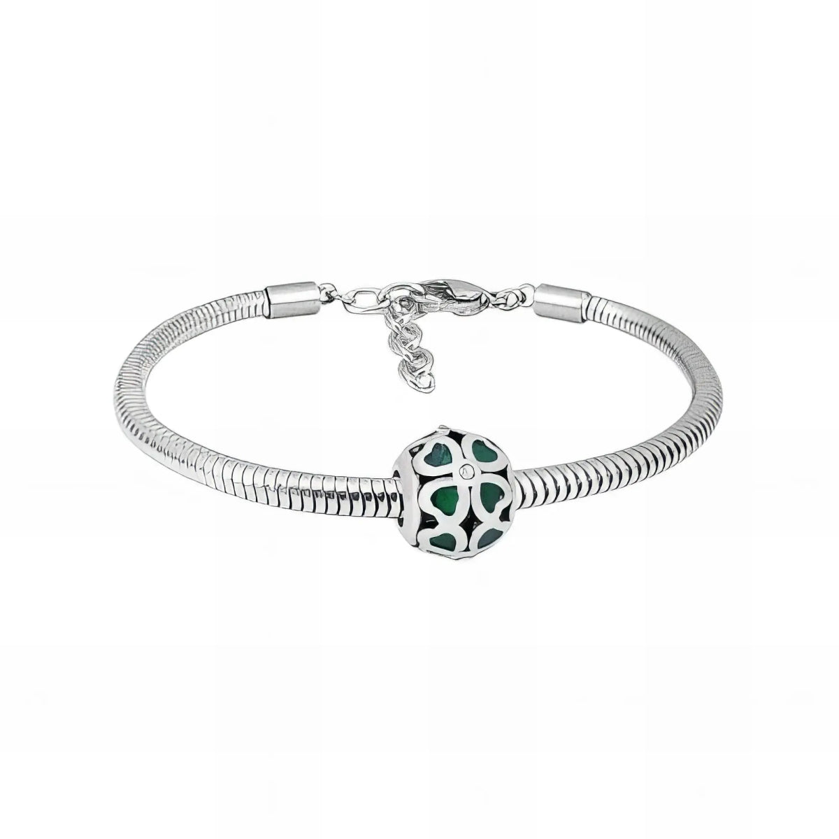 Ατσάλινο βραχιόλι με charm (B3293) - charmy.gr