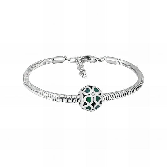Ατσάλινο βραχιόλι με charm (B3293) - charmy.gr