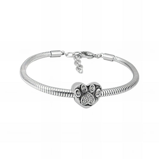Ατσάλινο βραχιόλι με charm (B3295) - charmy.gr