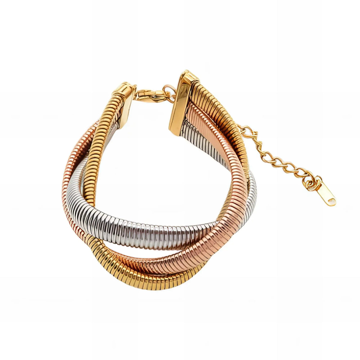 Ατσάλινο βραχιόλι τριπλό (B3033) - charmy.gr