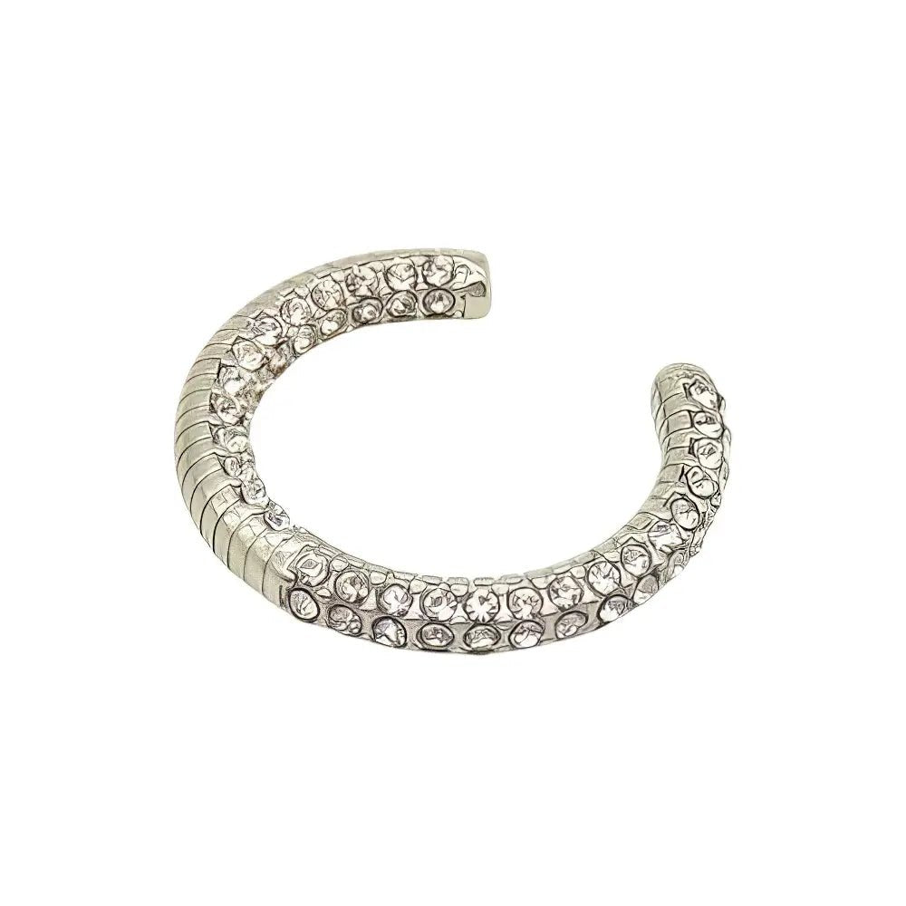 Ατσάλινο Δαχτυλίδι Ανοιχτό με Ζιργκόν Ασημί (R3125) - charmy.gr