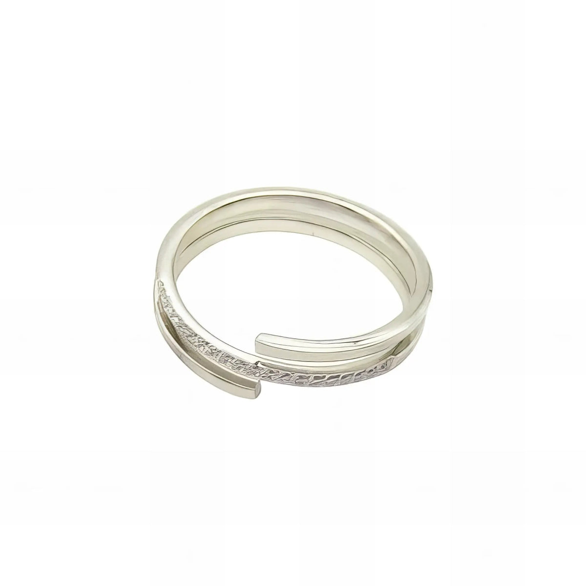 Ατσάλινο δαχτυλίδι βεράκι με ζιργκόν χρώμα ασημί (R3026) - charmy.gr