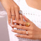 Ατσάλινο δαχτυλίδι επιχρυσωμένο 18k (R1336) - charmy.gr