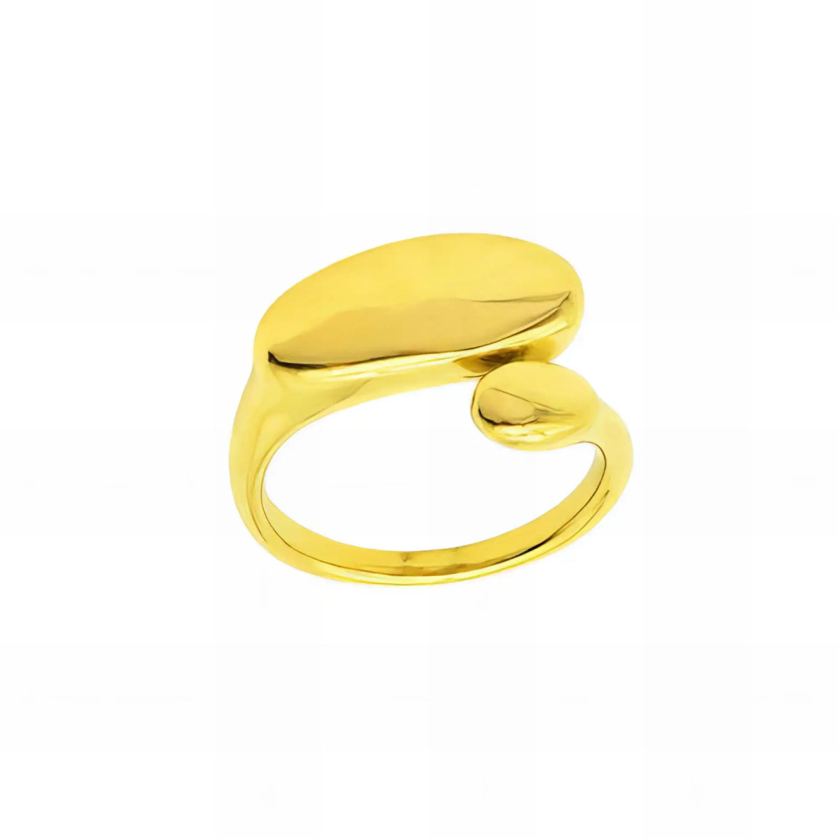 Ατσάλινο δαχτυλίδι επιχρυσωμένο (R3020) - charmy.gr