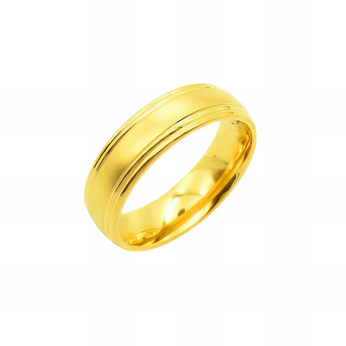 Ατσάλινο δαχτυλίδι επιχρυσωμένο (R3041) - charmy.gr