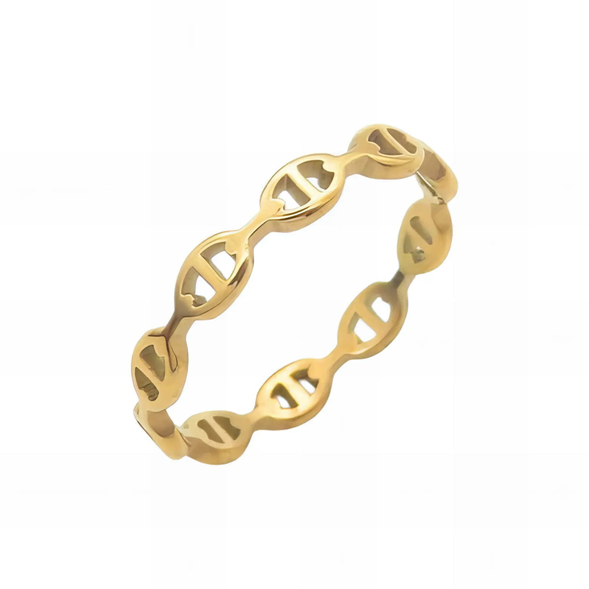 Ατσάλινο δαχτυλίδι με γεωμετρικό σχέδιο (R3097) - charmy.gr