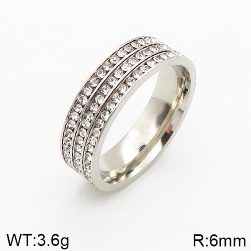 Ατσάλινο δαχτυλίδι ολόβερο χρώμα ασημί (R3061) - charmy.gr