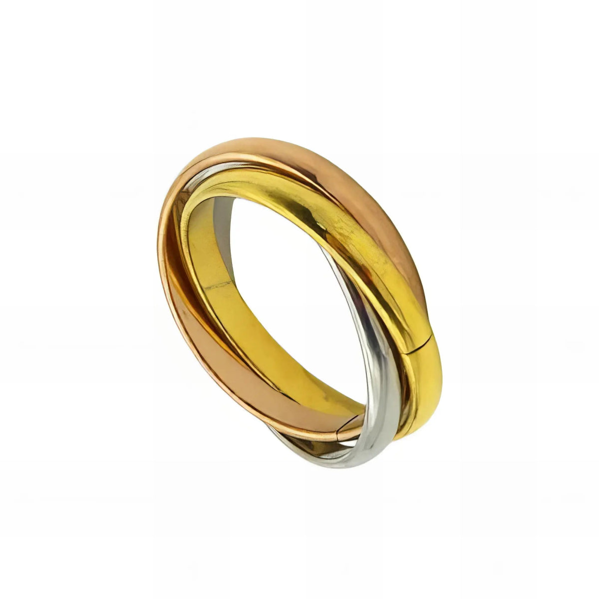 Ατσάλινο δαχτυλίδι τρίχρωμο (R3118) - charmy.gr