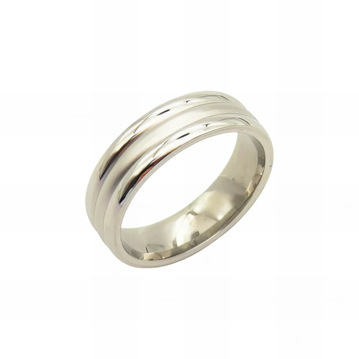 Ατσάλινο δαχτυλίδι χρώμα ασημί (R3029) - charmy.gr