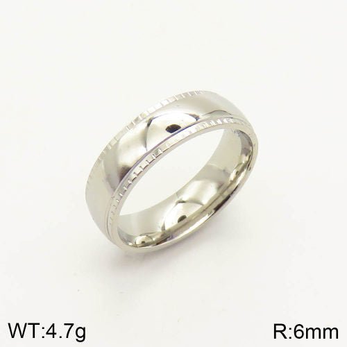 Ατσάλινο δαχτυλίδι χρώμα ασημί (R3030) - charmy.gr