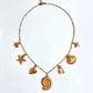Ατσάλινο Κολιέ Αλυσίδα με καλοκαιρινά charms (N1767) - charmy.gr