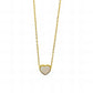 Ατσάλινο κολιέ καρδιά 18k (N3014 - 1) - charmy.gr