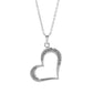 Ατσάλινο κολιέ καρδιά με κρύσταλλα Swarovski (J1045) - charmy.gr