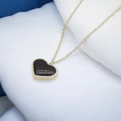 Ατσάλινο κολιέ καρδιά χρώμα ασημί (N3010) - charmy.gr